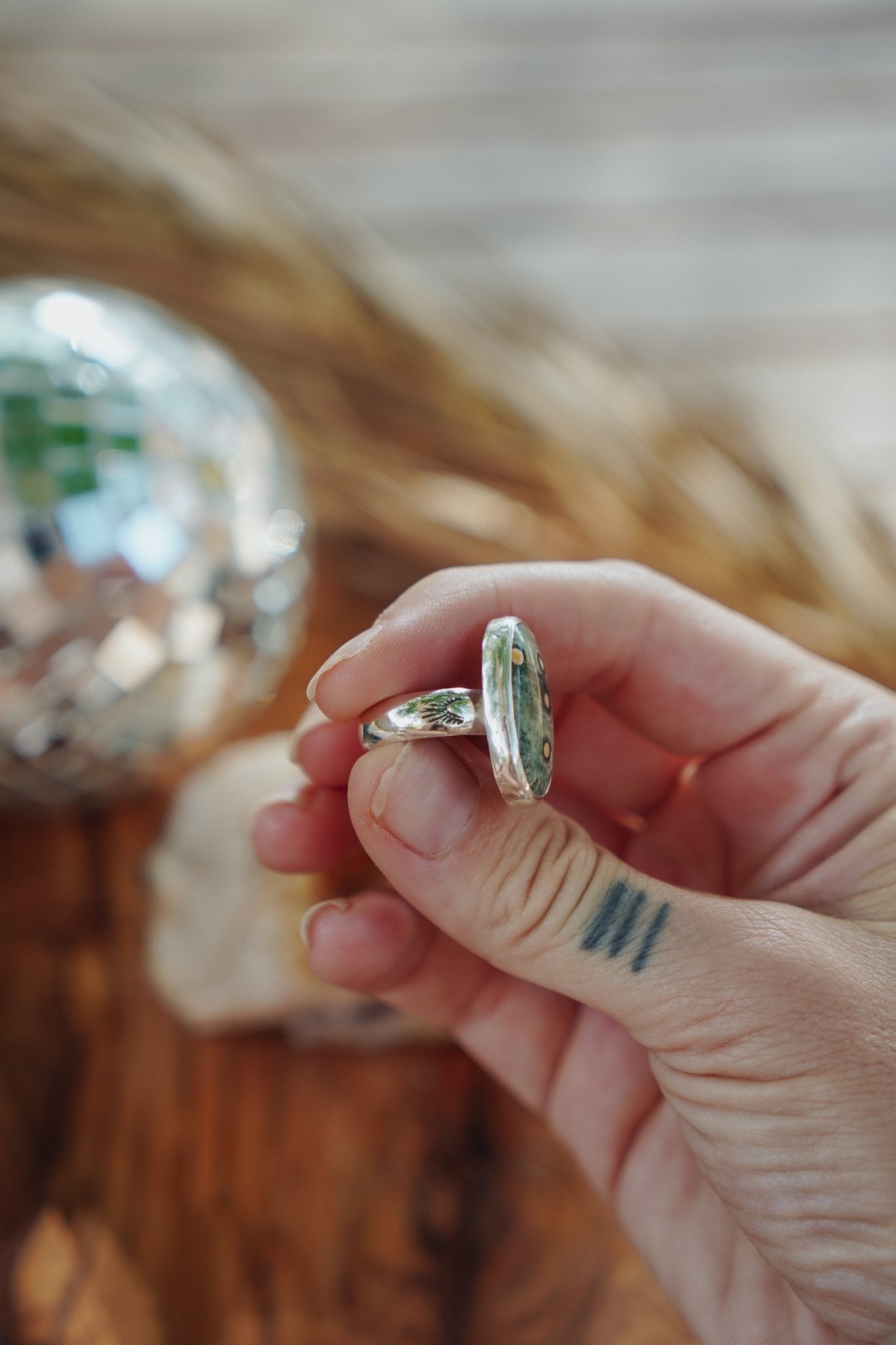 Ocean Jasper Ring (Size 6.25) - Golden Road Crafted