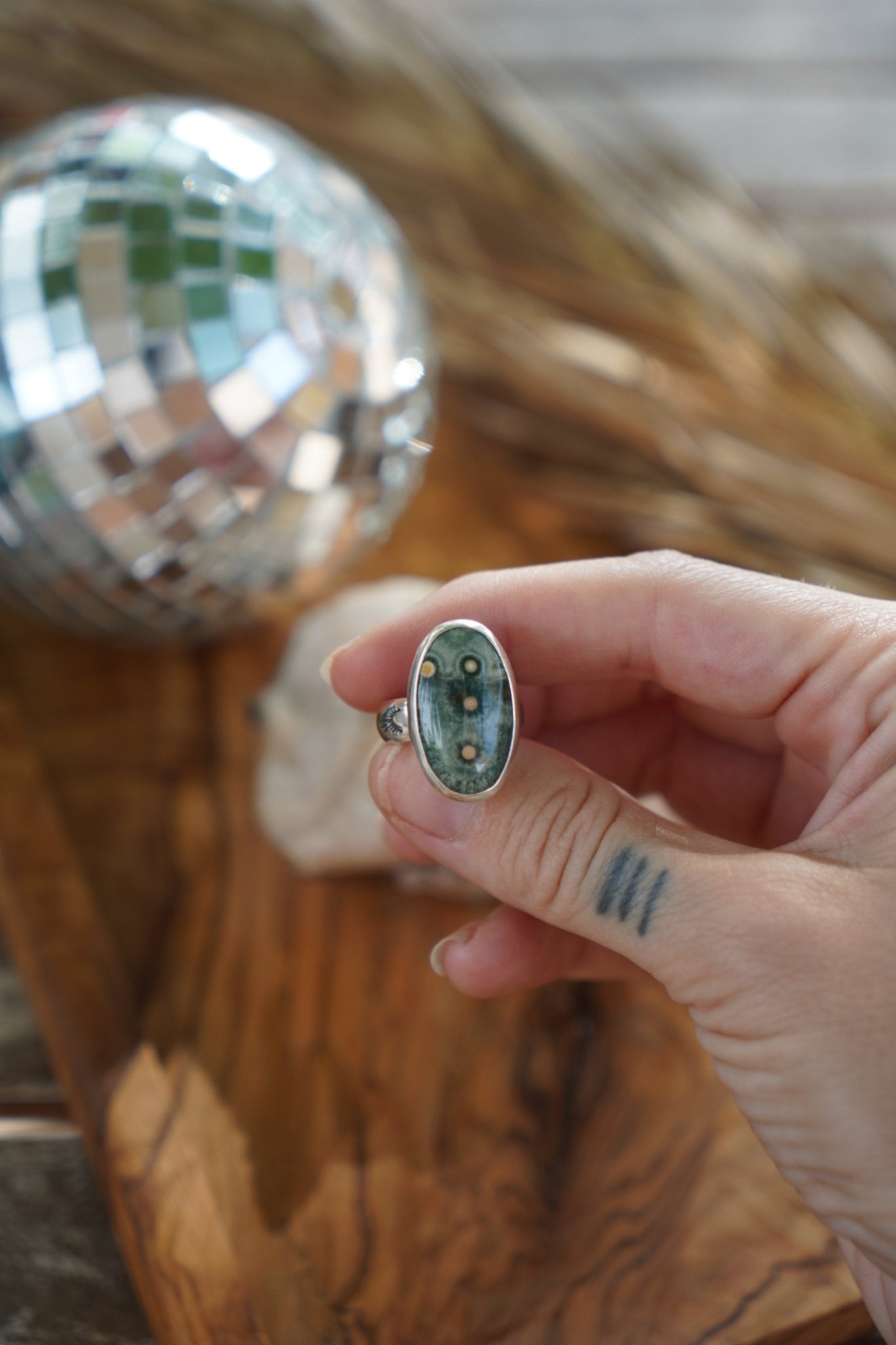 Ocean Jasper Ring (Size 6.25) - Golden Road Crafted