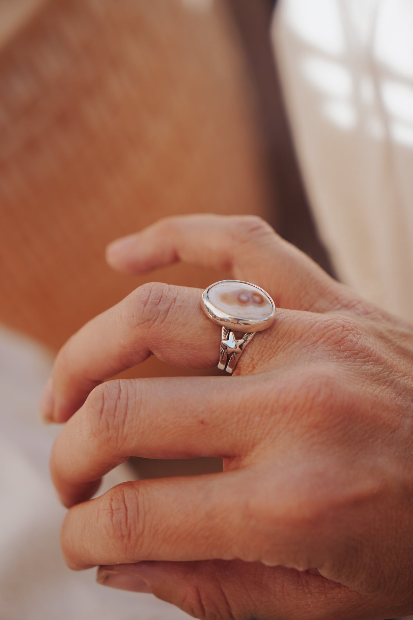 Ocean Jasper Ring (Size 6.25) - Golden Road Crafted