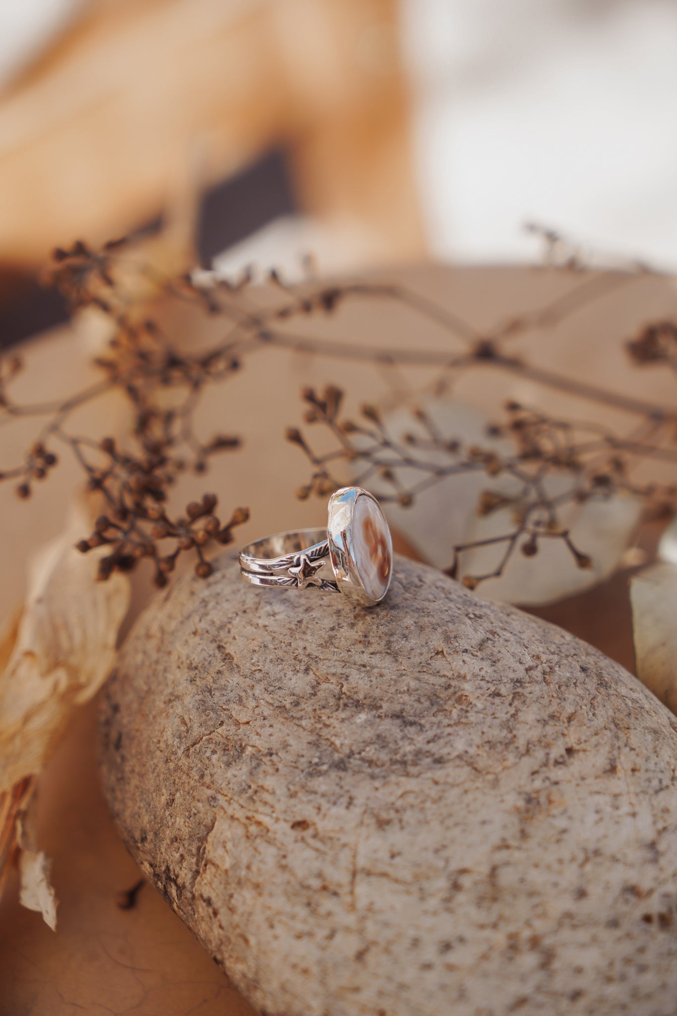 Ocean Jasper Ring (Size 6.25) - Golden Road Crafted