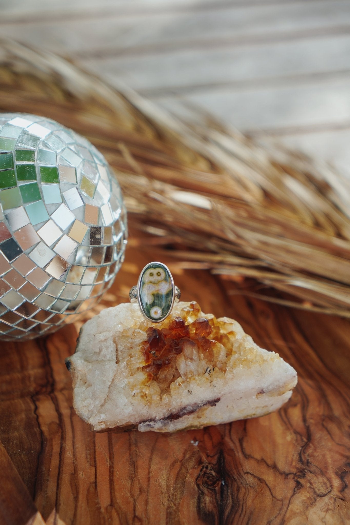 Ocean Jasper Ring (Size 7) - Golden Road Crafted