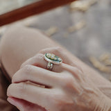 Ocean Jasper Ring (Size 7) - Golden Road Crafted