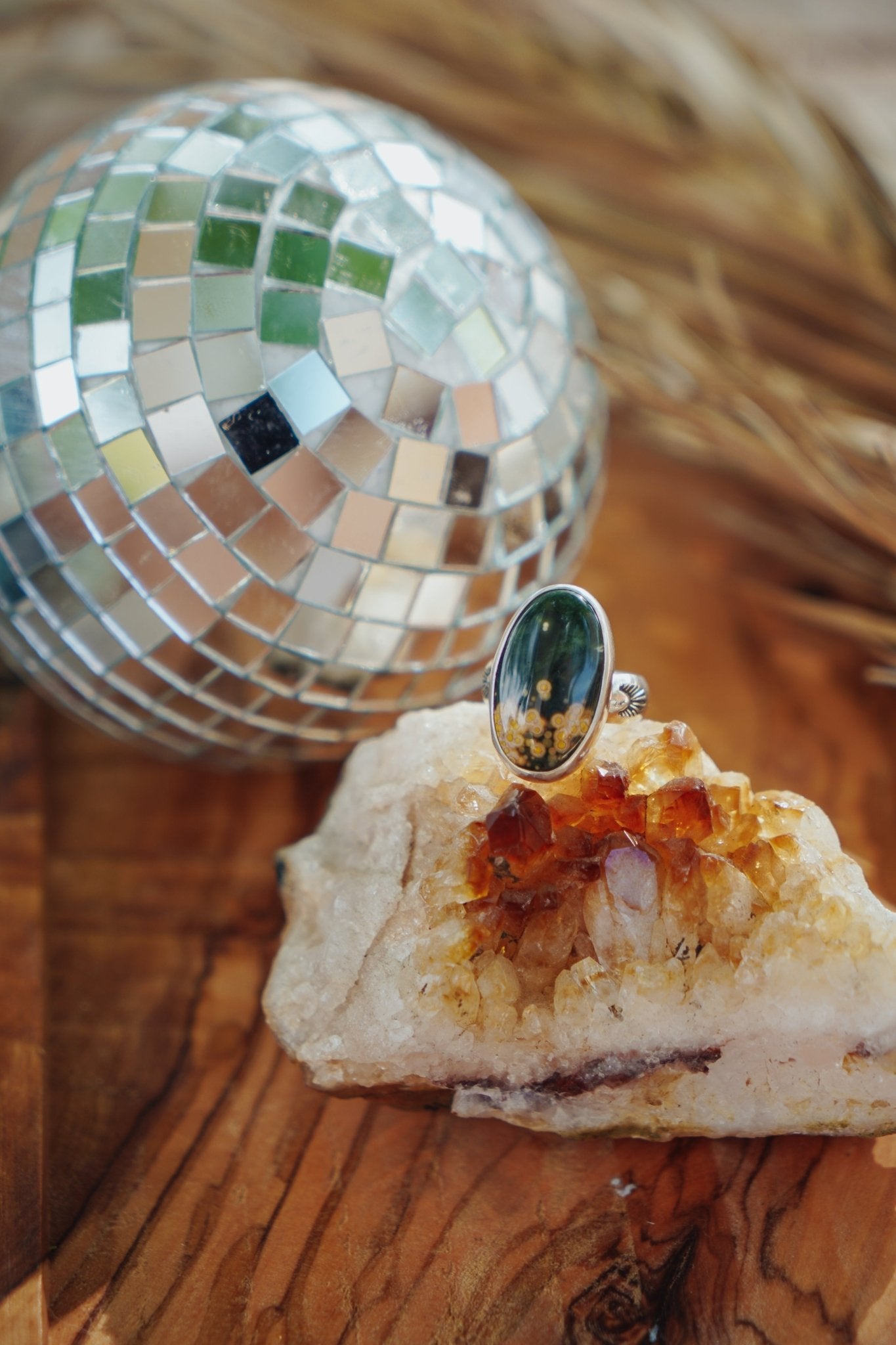 Ocean Jasper Ring (Size 7) - Golden Road Crafted