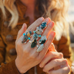 Ocean Jasper Ring (Size 7.5) - Golden Road Crafted