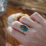 Ocean Jasper Ring (Size 8) - Golden Road Crafted