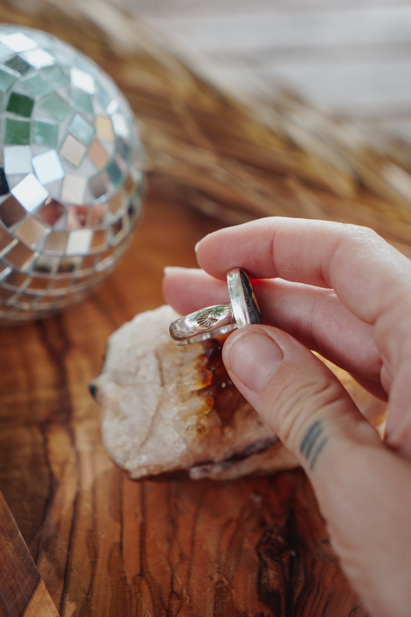 Ocean Jasper Ring (Size 8) - Golden Road Crafted