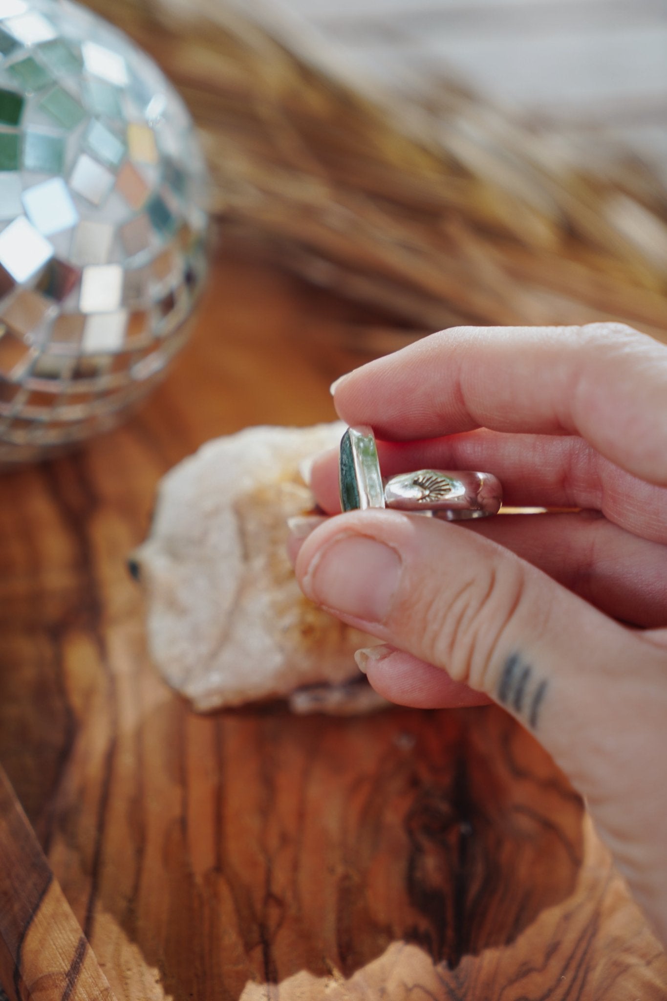 Ocean Jasper Ring (Size 8) - Golden Road Crafted
