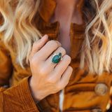 Ocean Jasper Ring (Size 8) - Golden Road Crafted