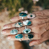 Ocean Jasper Ring (Size 8.75) - Golden Road Crafted