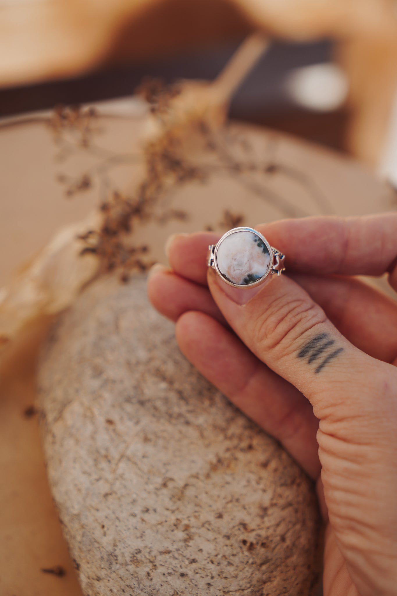 Ocean Jasper Ring (Size 9) - Golden Road Crafted