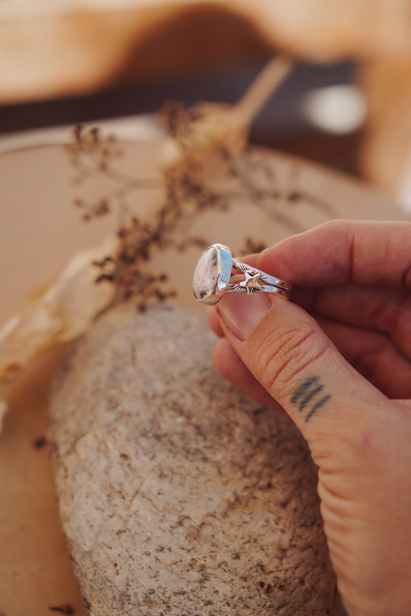 Ocean Jasper Ring (Size 9) - Golden Road Crafted