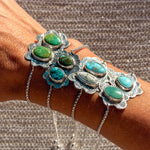 Out West Adjustable Bracelet in Campitos & Royston Turquoise - Golden Road Crafted