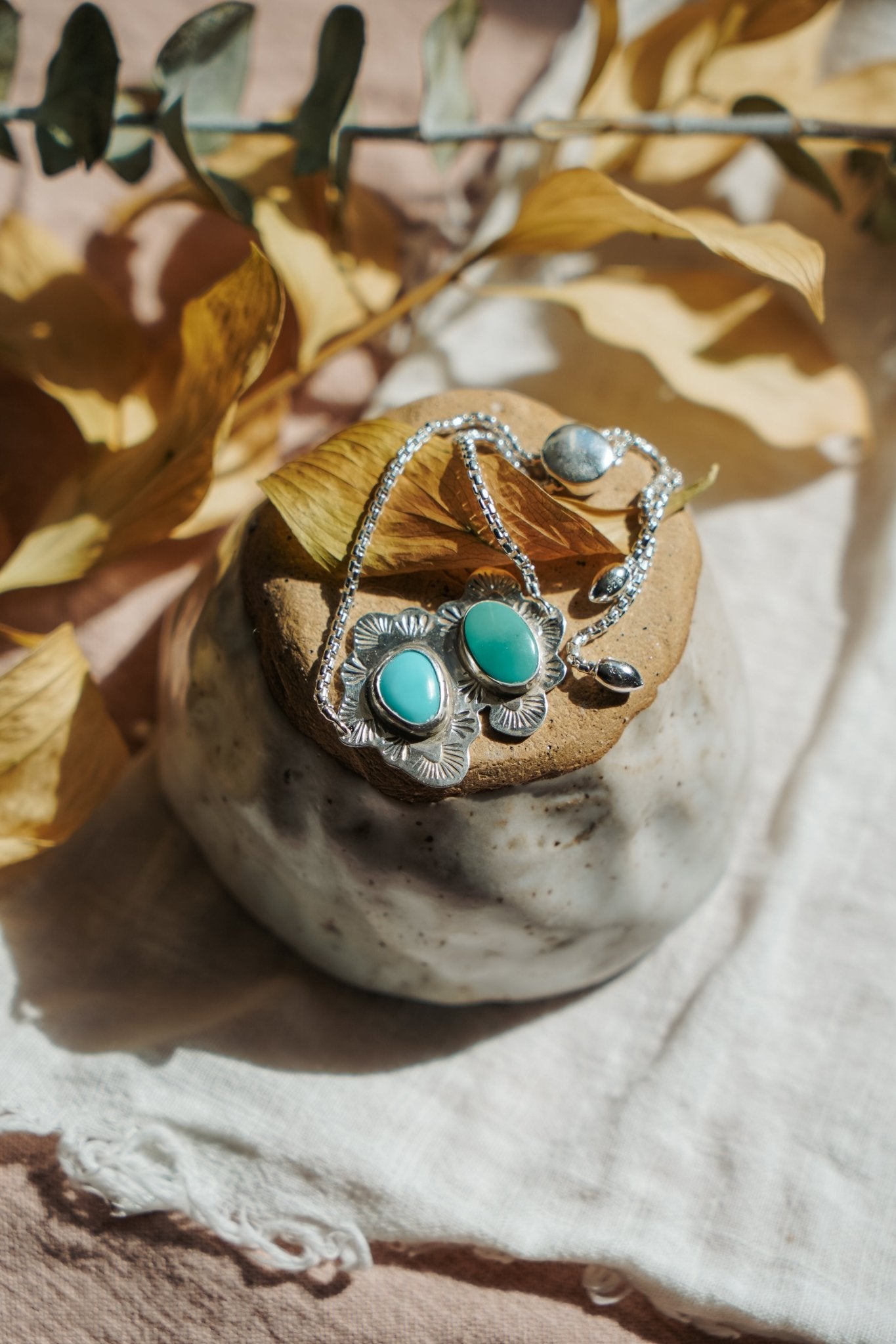 Out West Adjustable Bracelet in Campitos & Royston Turquoise - Golden Road Crafted