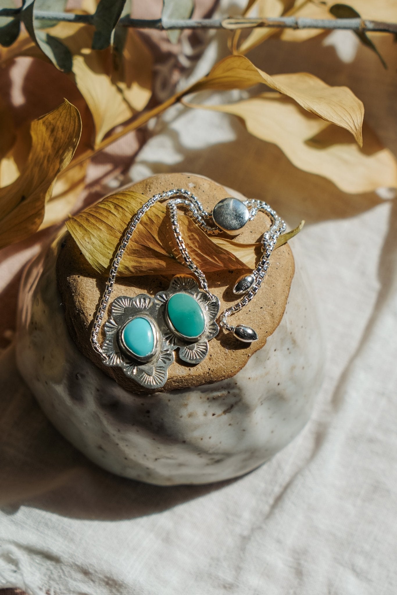 Out West Adjustable Bracelet in Campitos & Royston Turquoise - Golden Road Crafted
