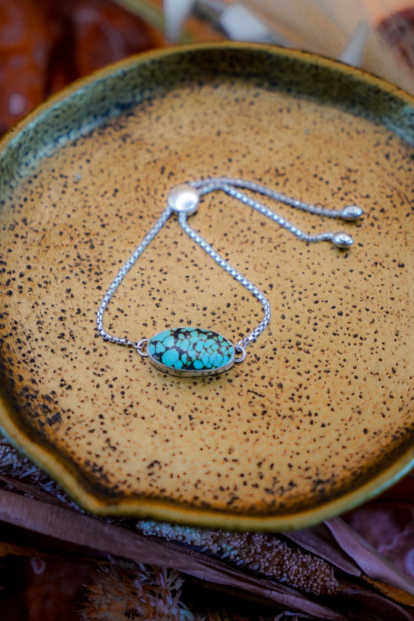 Out West Adjustable Bracelet in Hubei Turquoise - Golden Road Crafted