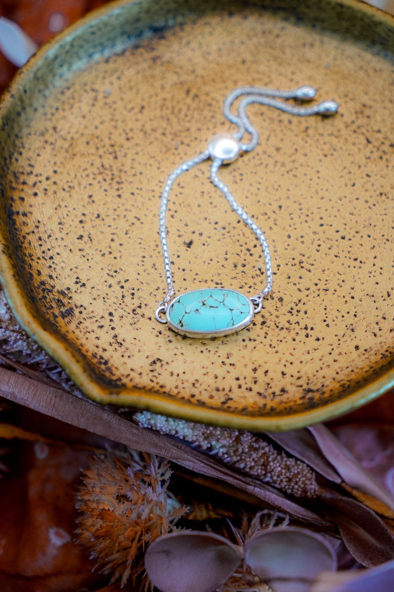 Out West Adjustable Bracelet in Hubei Turquoise - Golden Road Crafted