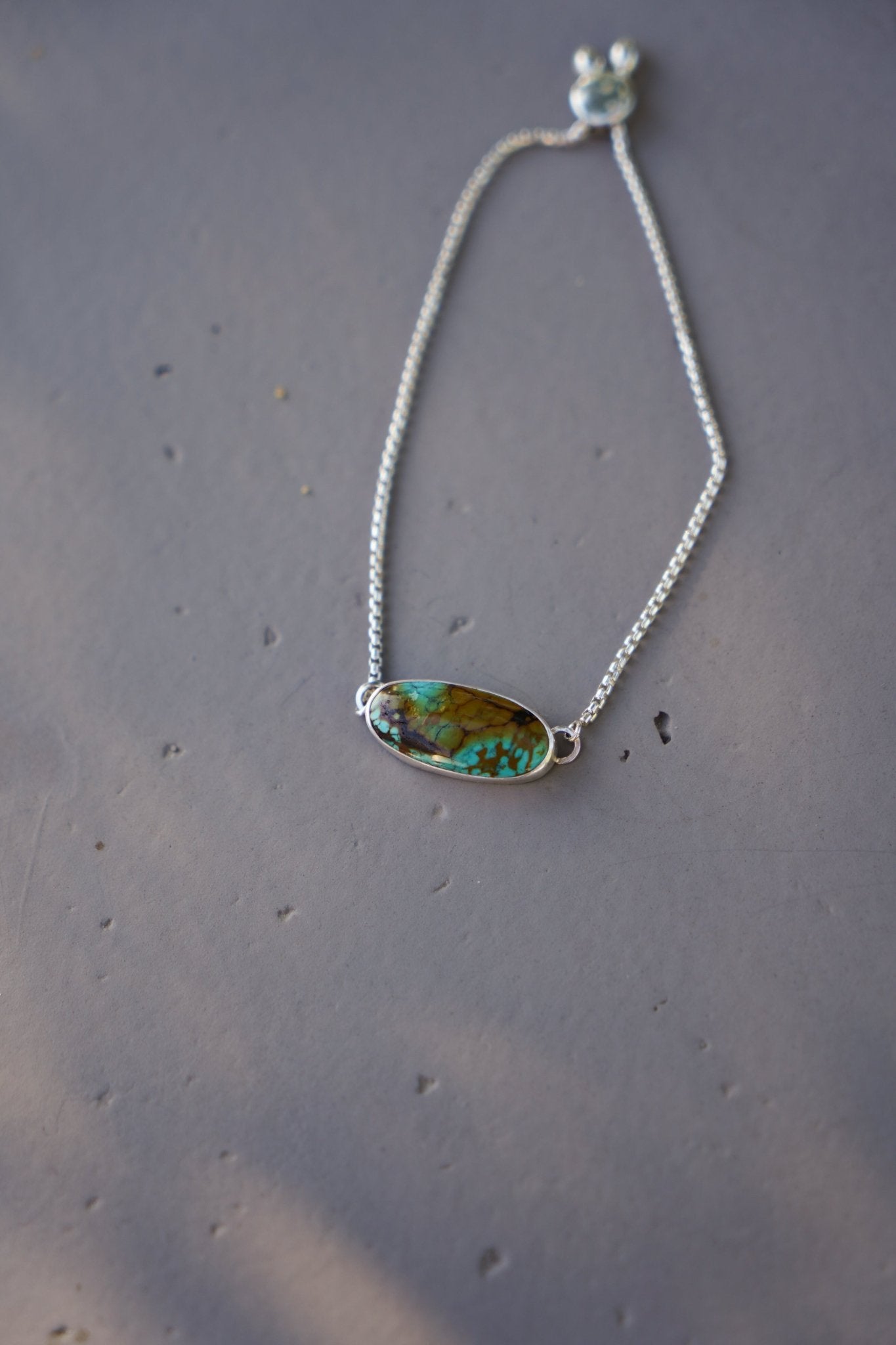 Out West Adjustable Bracelet in Hubei Turquoise - Golden Road Crafted