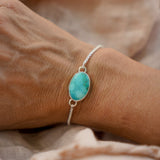 Out West Adjustable Bracelet in Royston Turquoise - Golden Road Crafted