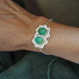 Out West Adjustable Bracelet in Royston Turquoise - Golden Road Crafted