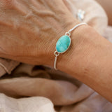 Out West Adjustable Bracelet in Royston Turquoise - Golden Road Crafted