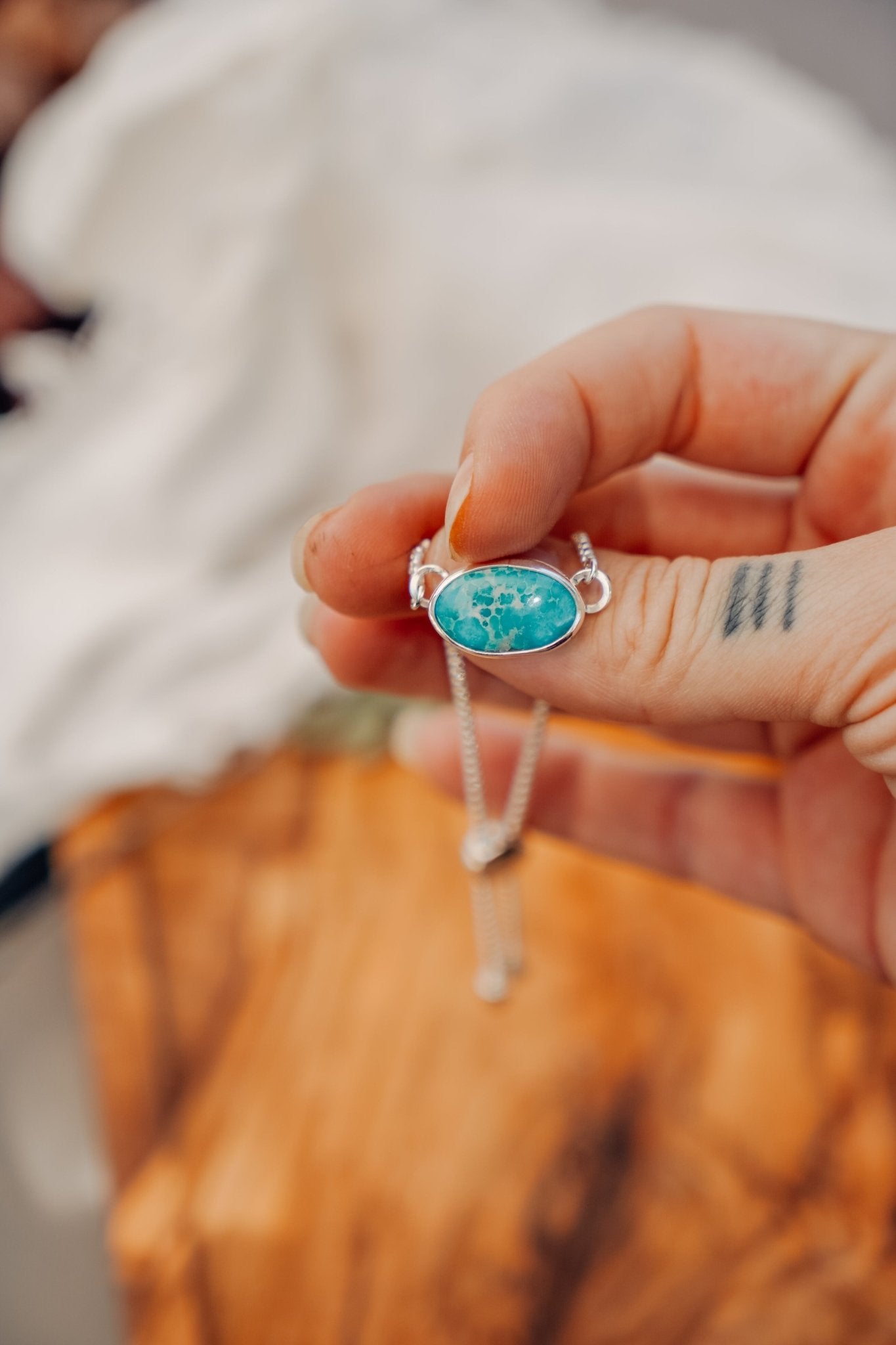 Out West Adjustable Bracelet in Whitewater Turquoise - Golden Road Crafted