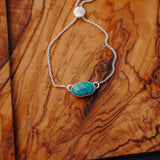 Out West Adjustable Bracelet in Whitewater Turquoise - Golden Road Crafted