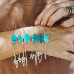 Out West Adjustable Bracelet in Whitewater Turquoise - Golden Road Crafted