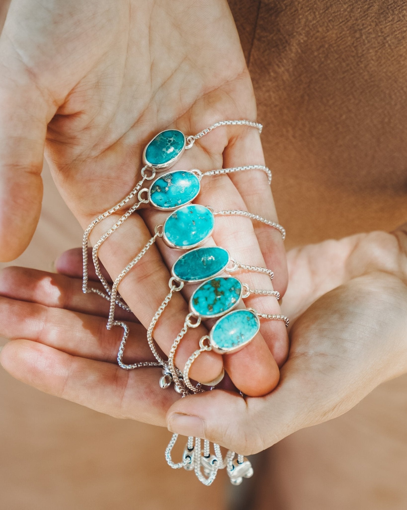 Out West Adjustable Bracelet in Whitewater Turquoise - Golden Road Crafted