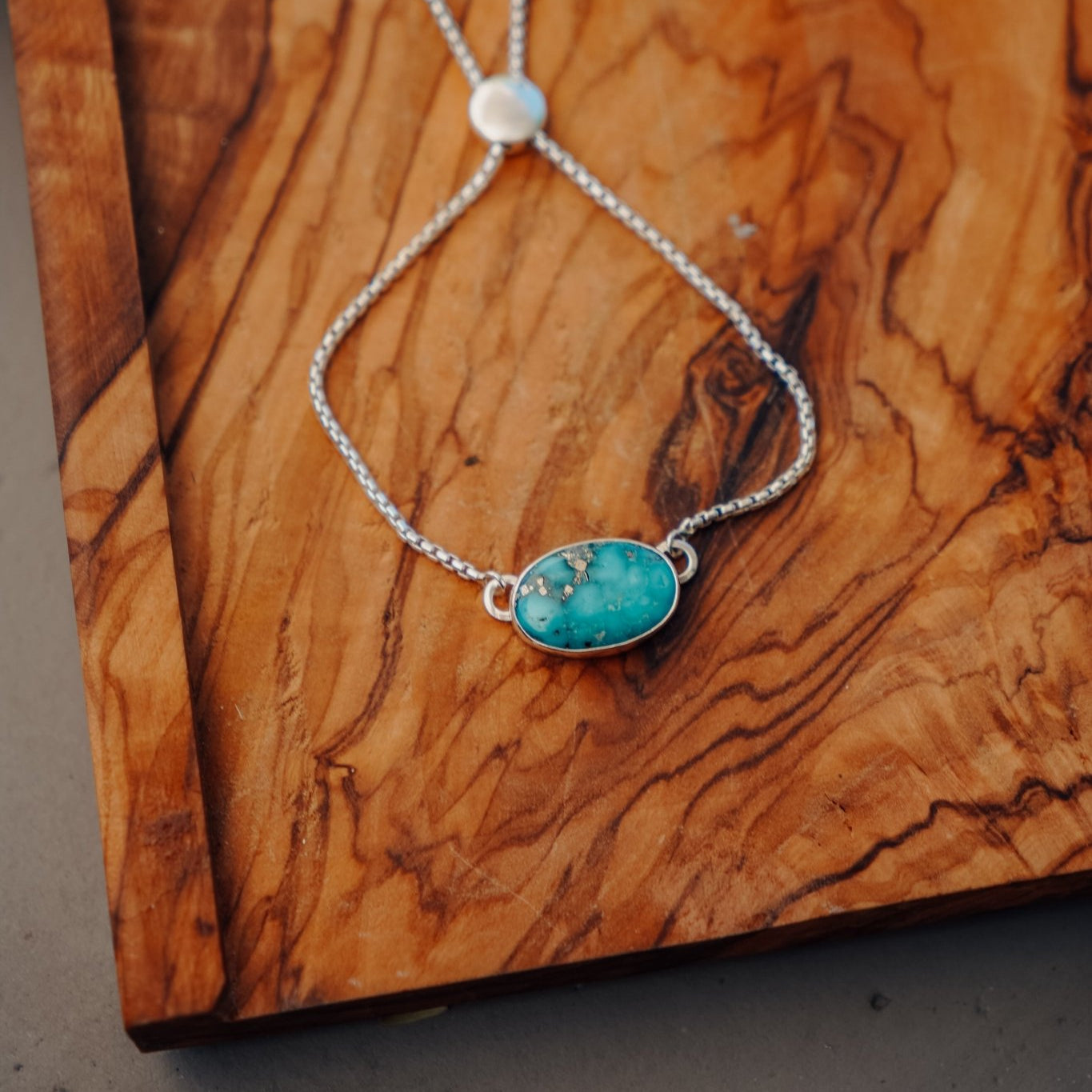Out West Adjustable Bracelet in Whitewater Turquoise - Golden Road Crafted