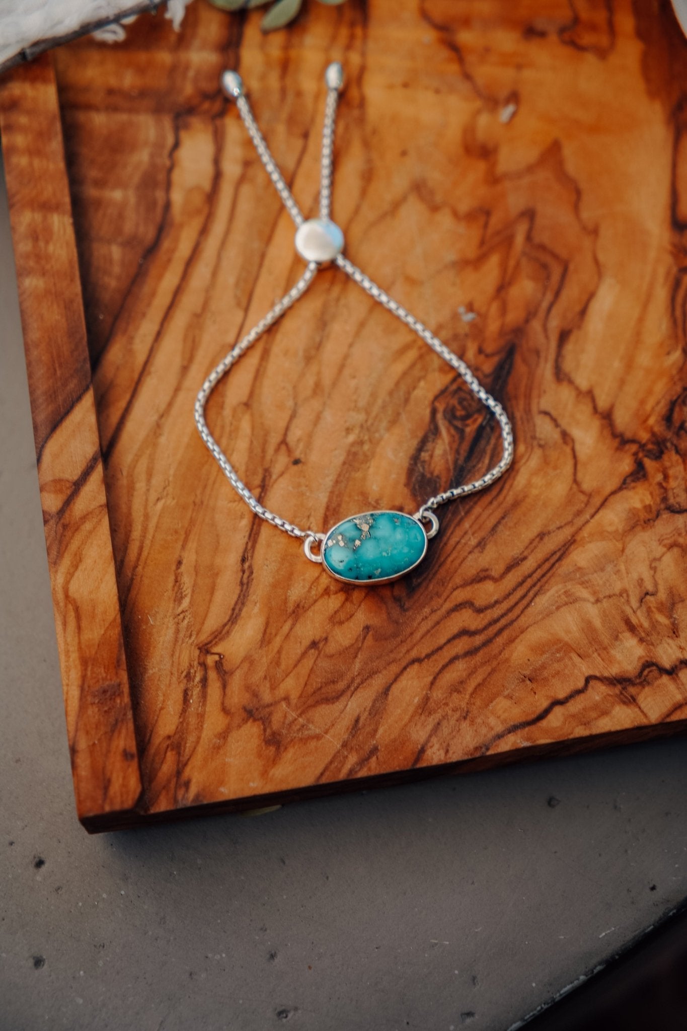 Out West Adjustable Bracelet in Whitewater Turquoise - Golden Road Crafted