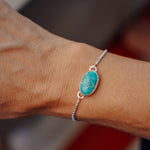 Out West Adjustable Bracelet in Whitewater Turquoise - Golden Road Crafted
