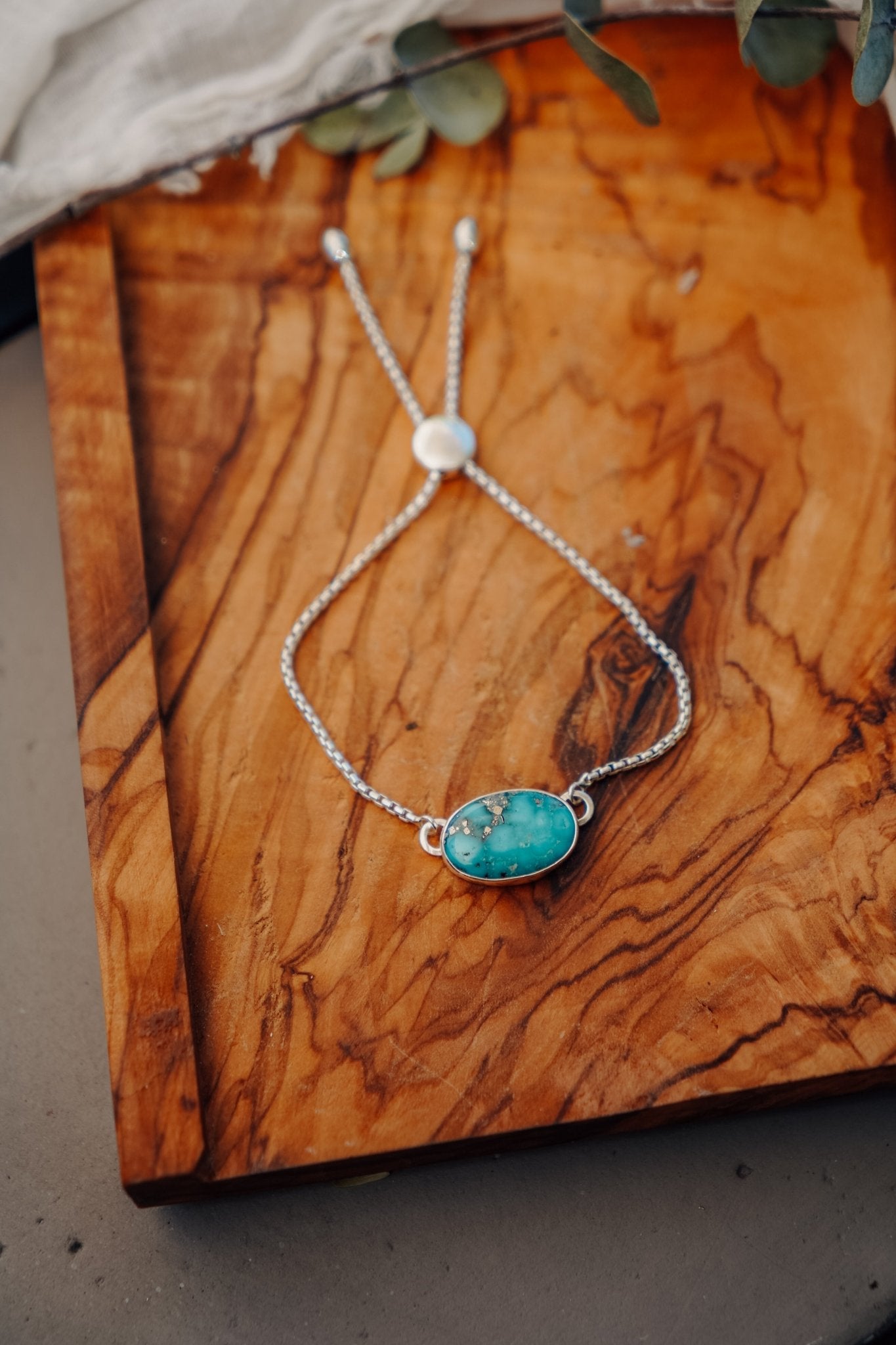 Out West Adjustable Bracelet in Whitewater Turquoise - Golden Road Crafted