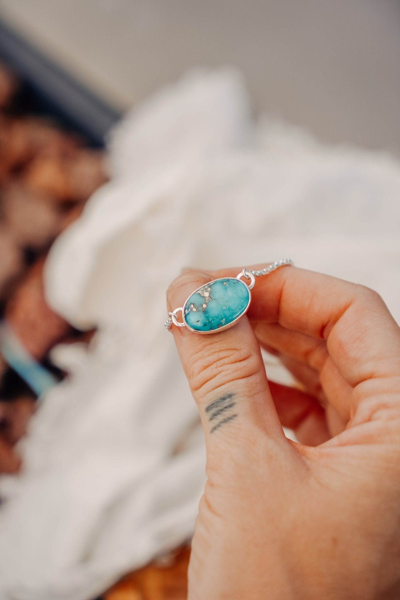 Out West Adjustable Bracelet in Whitewater Turquoise - Golden Road Crafted