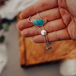 Out West Adjustable Bracelet in Whitewater Turquoise - Golden Road Crafted