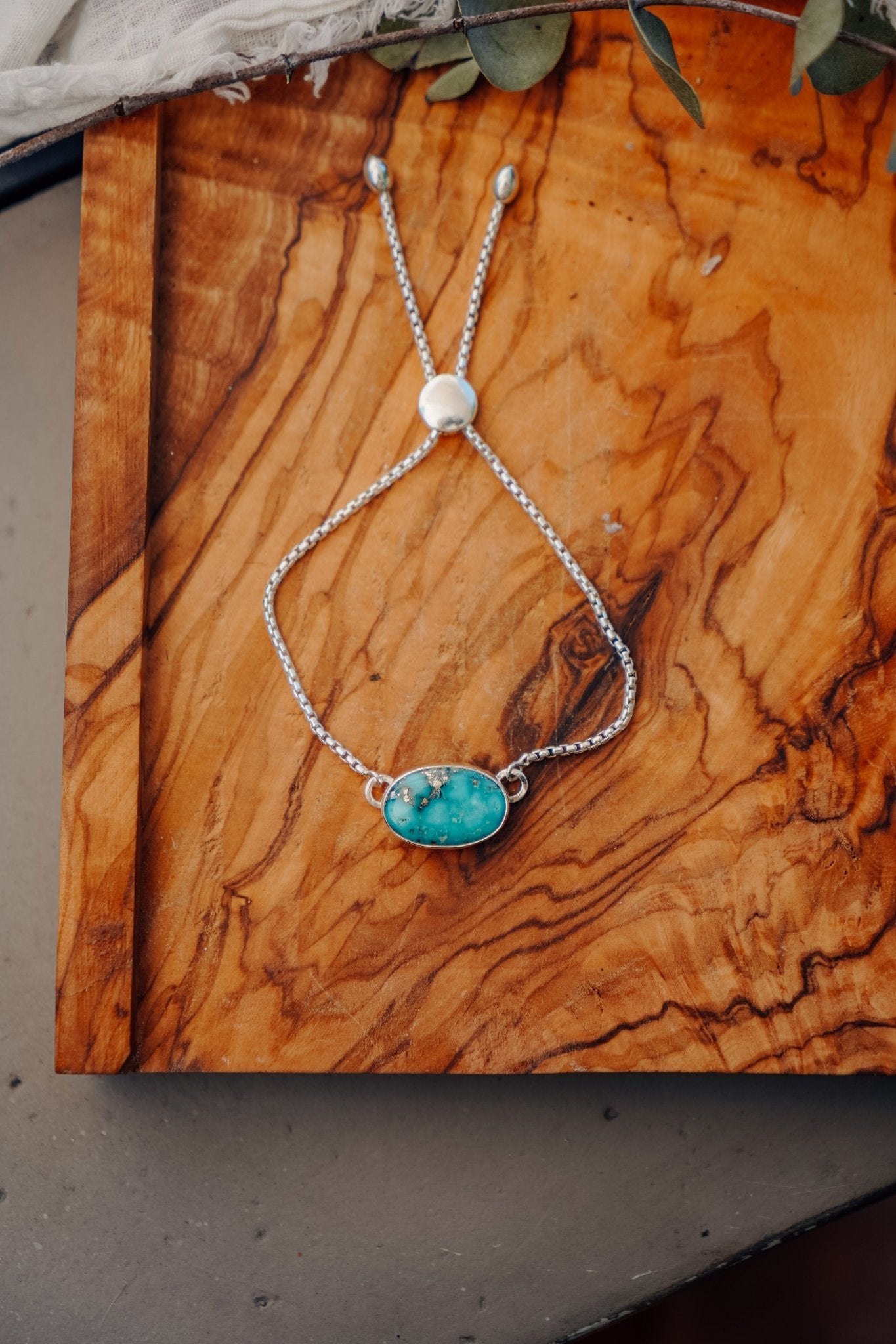 Out West Adjustable Bracelet in Whitewater Turquoise - Golden Road Crafted