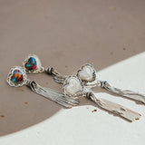 Pearl Heart Earrings - Golden Road Crafted