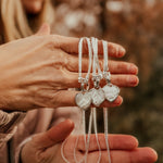 Pearl Heart Necklace with Double Curb Chain - Golden Road Crafted