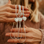 Pearl Heart Necklace with Double Curb Chain - Golden Road Crafted