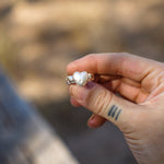 Pearl Heart Ring w/ Citrine (Size 9.5) - Golden Road Crafted