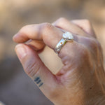 Pearl Heart Ring w/ Citrine (Size 9.5) - Golden Road Crafted