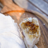 Pearl Heart Ring w/ Citrine (Size 9.5) - Golden Road Crafted