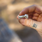 Pearl Heart Ring w/ Citrine (Size 9.5) - Golden Road Crafted