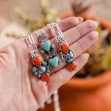 Pendant in Campitos & Lone Mountain Turquoise - Golden Road Crafted