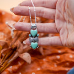 Pendant in Campitos & Lone Mountain Turquoise - Golden Road Crafted
