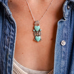 Pendant in Campitos & Lone Mountain Turquoise - Golden Road Crafted