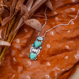 Pendant in Campitos & Lone Mountain Turquoise - Golden Road Crafted