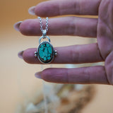 Pendant in Hubei Turquoise - Golden Road Crafted