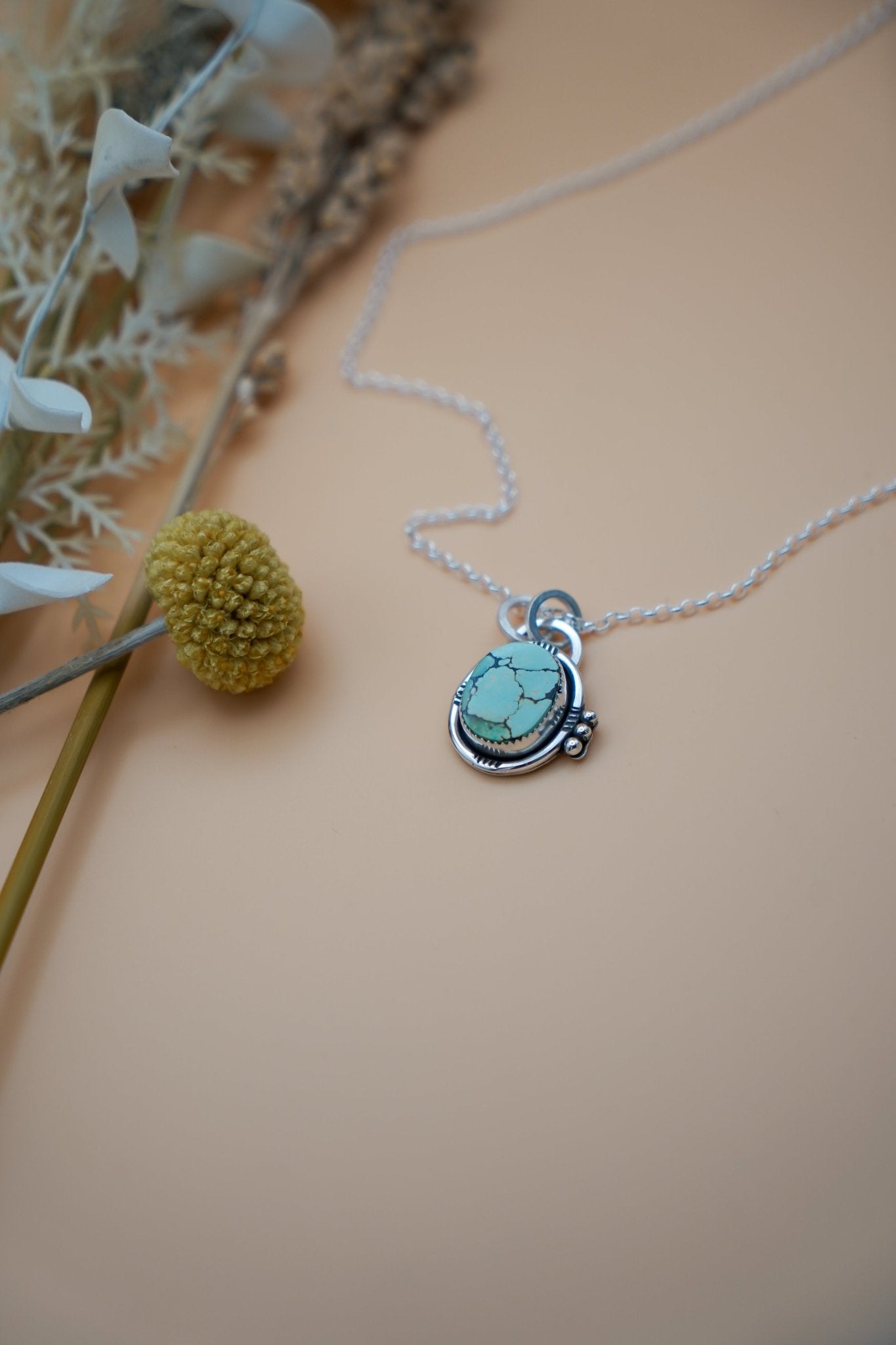 Pendant in Hubei Turquoise - Golden Road Crafted