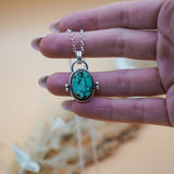 Pendant in Hubei Turquoise - Golden Road Crafted