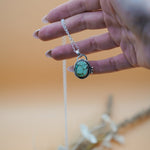 Pendant in Hubei Turquoise - Golden Road Crafted